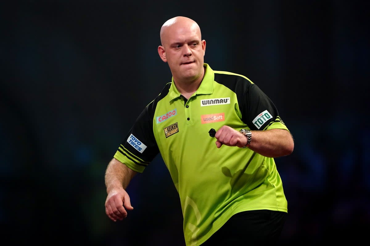 Michael van Gerwen impressed with victory over his fellow Dutchman in Germany (Zac Goodwin/PA) (PA Wire)