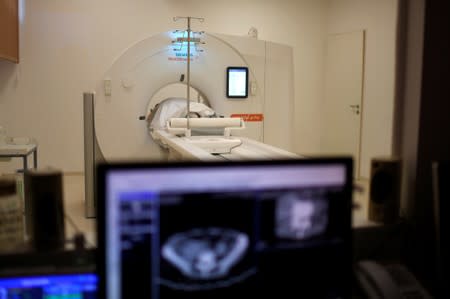 Patient receives a CT scan at Buda Health Centre in Budapest