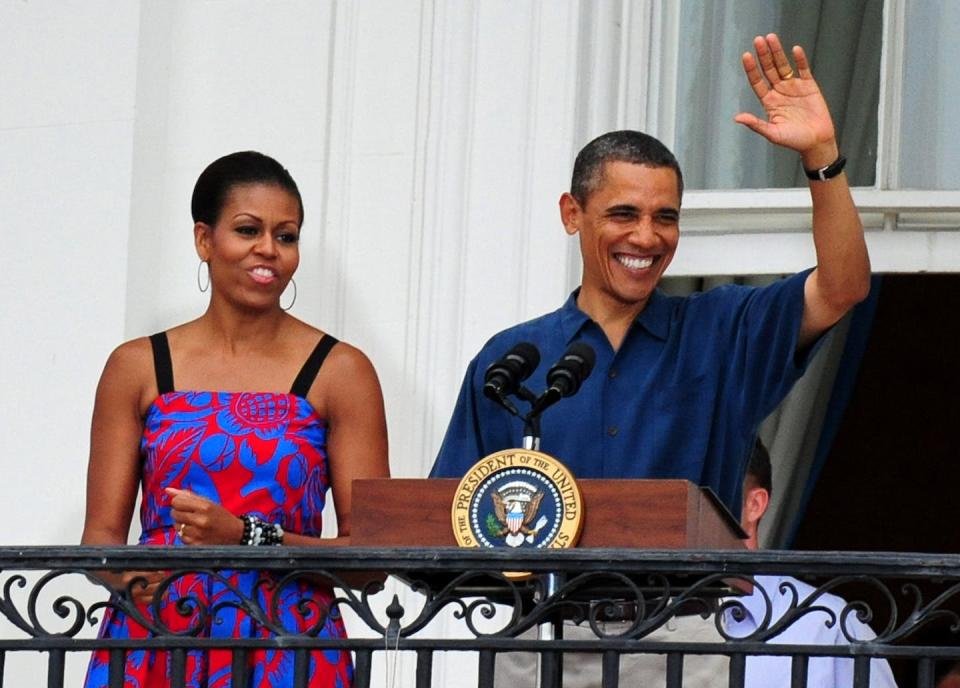 President Barack Obama and first lady Michelle Obama deliver remarks at the White House on July 4, 2011. <a href="https://media.gettyimages.com/id/118186430/photo/president-obama-delivers-remarks-at-the-white-house.jpg?s=1024x1024&w=gi&k=20&c=Vtwvo0bBzX-cE4JugViW7I_CMSFRzoBNOz0M7TsB5FY=" rel="nofollow noopener" target="_blank" data-ylk="slk:Kevin Dietsch-Pool/Getty Images;elm:context_link;itc:0;sec:content-canvas" class="link ">Kevin Dietsch-Pool/Getty Images</a>