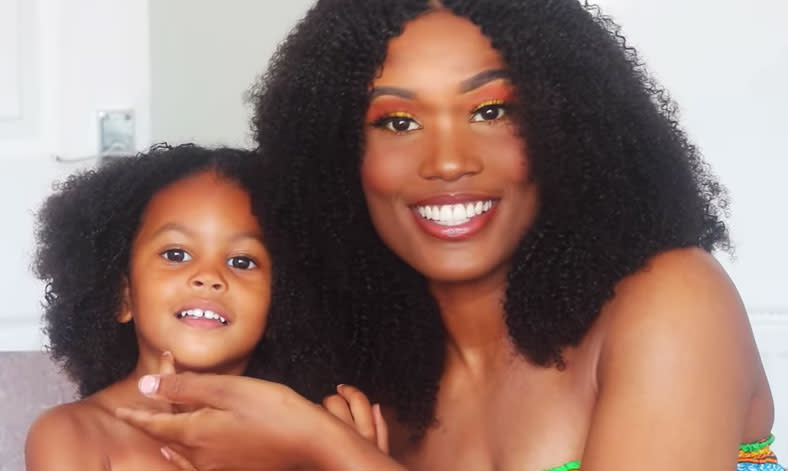 YouTuber and influencer GiGi Beauty and her daughter, Amelia, star in an adorable makeup tutorial. (Photo: YouTube/Gigi Beauty)