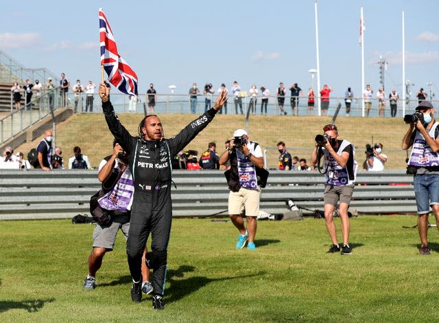 Hamilton fought back after his first-lap collision with Max Verstappen 