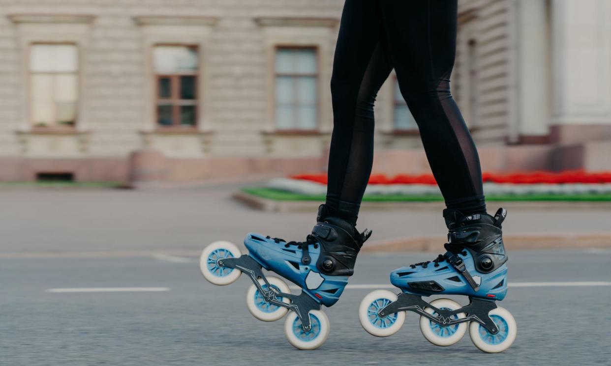 <span>One commuter recommends inline skating, which can be combined with jumping on the train or bus. </span><span>Photograph: VK Studio/Alamy</span>