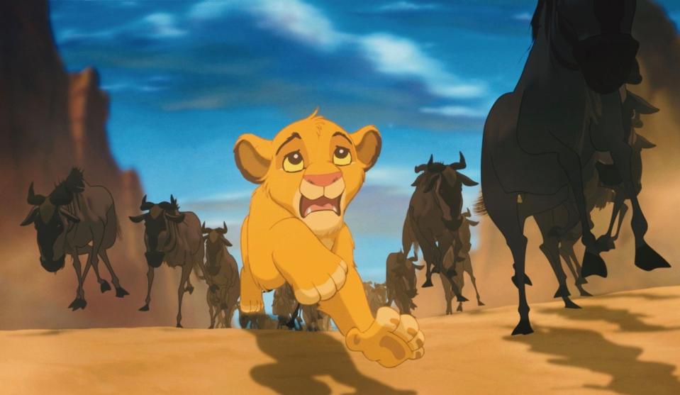 The wildebeest scene only lasted around two to three minutes, but took more than two years to animate. (Disney)