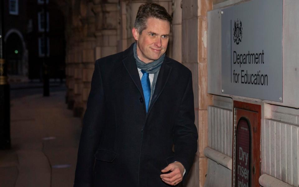 Gavin Williamson said the success of the vaccine rollout and the current low level of Covid cases in schools meant the mask guidance could be changed - Paul Grover/The Telegraph