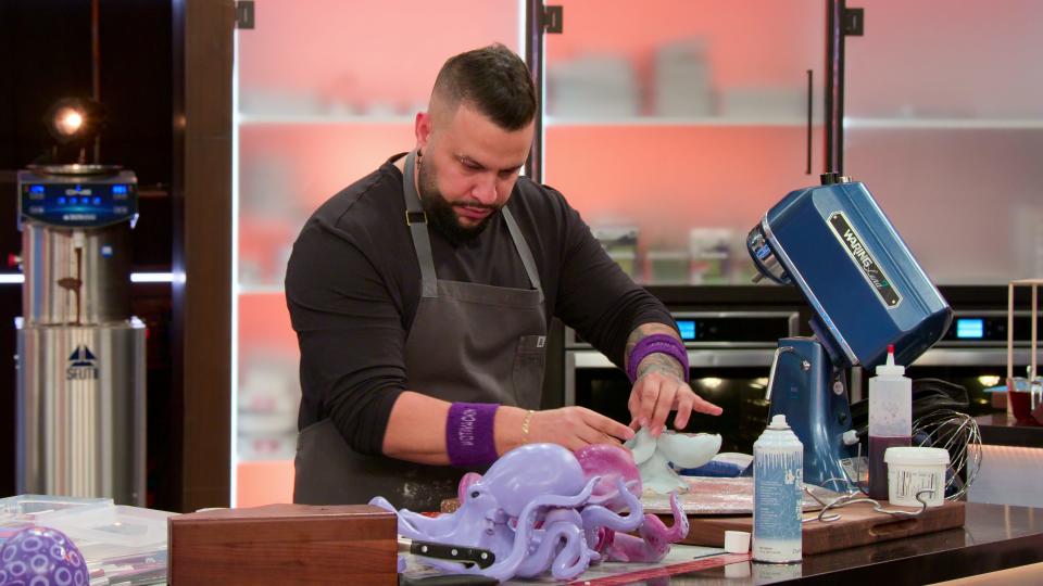 Contestant Henderson Gonzalez crafts a hyper realistic confection in the new season of Netflix's "Is it Cake?"