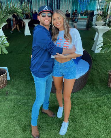 <p>Courtney Little Instagram</p> Cole Swindell and Courtney Little at the Tortuga Music Festival in 2021.