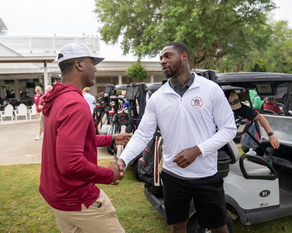 Florida A&M football star and Dallas Cowboys safety Markquese Bell was in Tallahassee for the Florida State Varsity Club's 2024 Celebrity Golf Tournament.