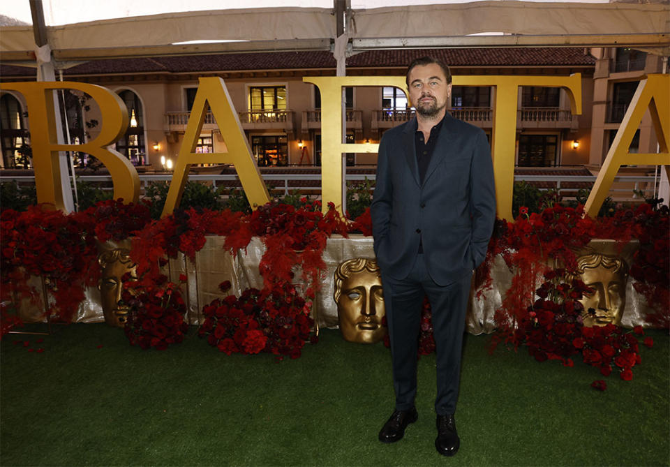 Leonardo DiCaprio attends The BAFTA Tea Party presented by Delta Air Lines, Virgin Atlantic and BBC Studios Los Angeles Productions at The Maybourne Beverly Hills on January 13, 2024 in Beverly Hills, California.