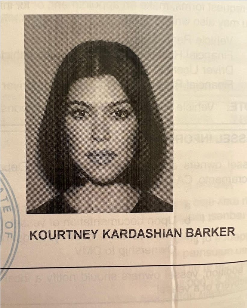 Kourtney Kardashian Barker, DMV