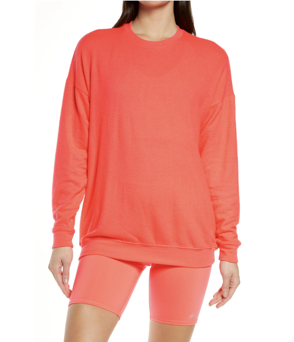 Alo Soho Pullover in Pink Lava (Photo via Nordstrom)