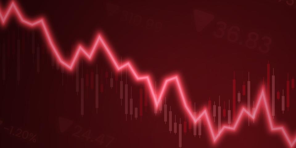 Market crash graphic