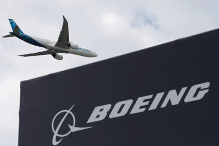 An Airbus A330 NEO performs at the 53rd International Paris Air Show at Le Bourget Airport near Paris,