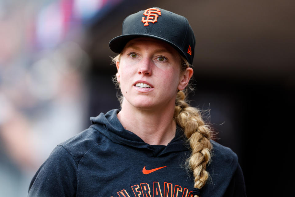 Giants assistant Alyssa Nakken is now the first woman to interview for a manager job in Major League Baseball.
