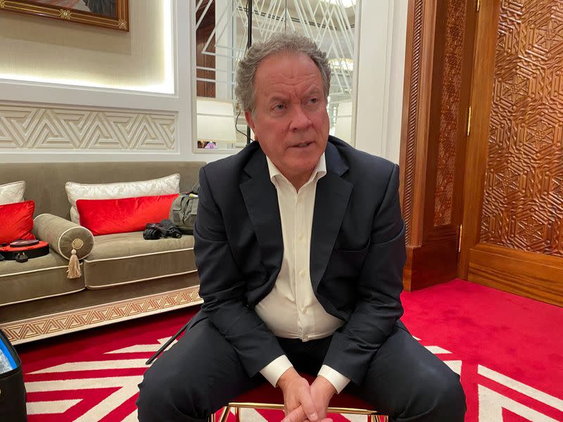 FILE PHOTO: World Food Programme Executive Director David Beasley speaks during an interview with Reuters in Doha