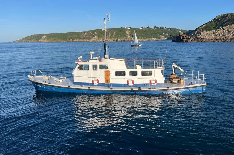 An abandoned boat was found taking on water