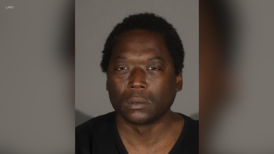 The Los Angeles Police Department arrested 45-year-old Elliot Tramel Nowden for the random stabbing and murder of a woman on a Metro B Line train approaching the Universal City stop. The incident occurred on April 22, 2024. (KTLA)