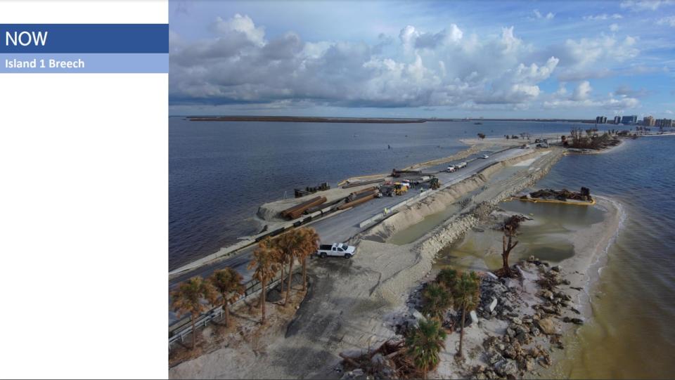 The causeway washed out by Hurricane Ian that links Sanibel Island to the Florida mainland reopened with temporary repairs on Wednesday, Gov. Ron DeSantis announced.