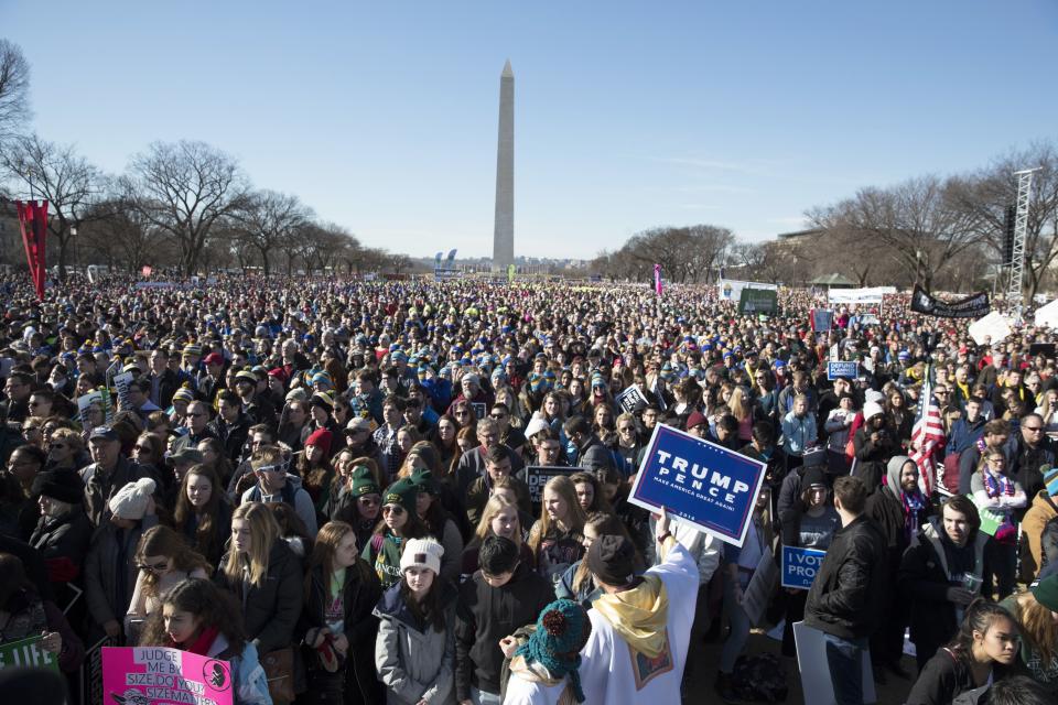 Antiabortion activists rally at annual “March for Life” in Washington