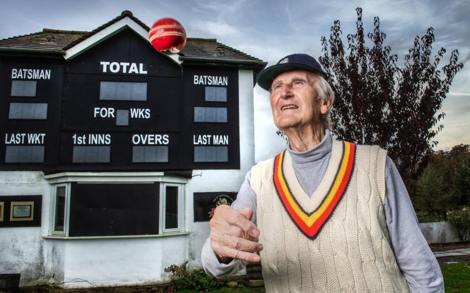 England cricketer Ted Dexter pictured at Wolverhamptopn cricket ground  - Paul Cooper