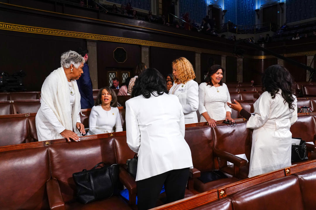 Democratic women dressed in white