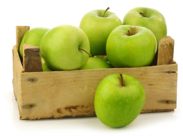 <b>Apples </b><br>An apple a day can keep weight gain at bay. People who chomped an apple before a pasta meal ate fewer calories overall than those who had a different snack. Plus, the antioxidants in apples may help prevent metabolic syndrome, a condition marked by excess belly fat or an "apple shape." <br><b>Eat more</b> Apples are the ideal on-the-go low-calorie snack. For a pie-like treat, chop up a medium apple and sprinkle with 1/2 tsp allspice and 1/2 tsp cinnamon. Pop in the microwave for 1 1/2 minutes.