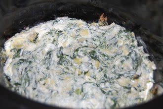 slow cooker spinach dip