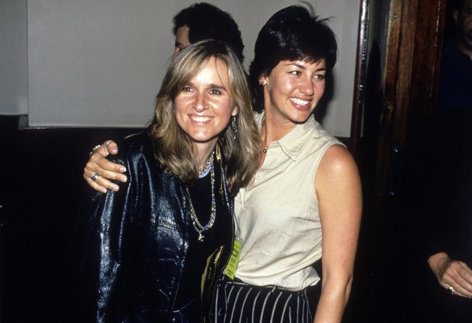 <div class="inline-image__caption"><p>Melissa Etheridge and Julie Cypher at Lifebeat benefit at Beacon Theater, New York, June 24, 1994.</p></div> <div class="inline-image__credit">Steve Eichner/Getty</div>