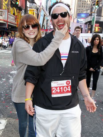 <p>Amanda Schwab/Starpix/Shutterstock </p> Emma Stone and Spencer Stone during the EIF Revlon Run Walk for Women in 2014.