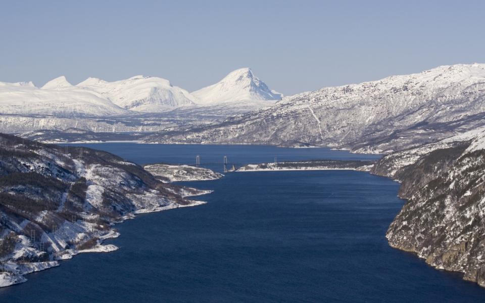 View over Rombakfjord from Ofoten railway, Narvik - Rolf Richardson / robertharding/Getty