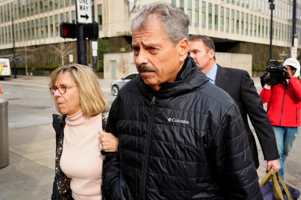 Sam Randazzo, 74, former PUCO chairman leaves US District Court in downtown Cincinnati after being indicted on 11 counts of bribery and embezzlement, Monday, Dec. 4, 2023.