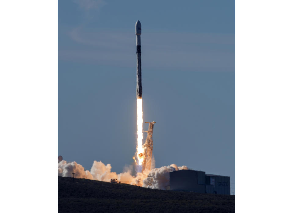 FILE - In this Dec. 3, 2018, file photo, In this photo provided by the U.S. Air Force, a SpaceX Falcon 9 rocket, carrying the Spaceflight SSO-A: SmallSat Express, launches from Space Launch Complex-4E at Vandenberg Air Force Base, Calif. President Donald Trump is expected to sign an executive order soon, possibly as early as Tuesday, Dec. 18, creating a U.S. Space Command that will better organize and advance the military's vast operations in space, U.S. officials say. (Senior Airman Clayton Wear/U.S. Air Force via AP, File)