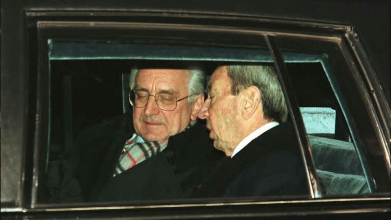 The UN court said late Croatian President Franjo Tudjman, seen here in 1995 (left), had shared the idea of ethnically cleansing Bosnian Muslims in an attempt to unite the region's Croats