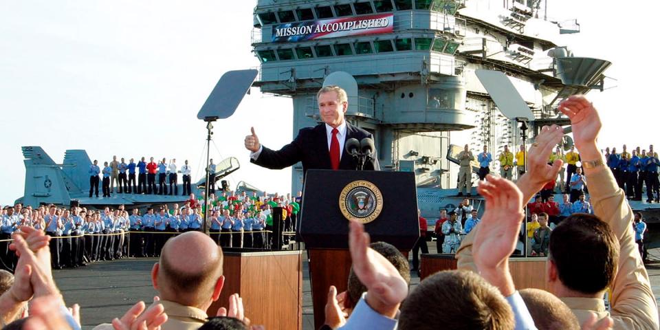 george w bush mission accomplished iraq