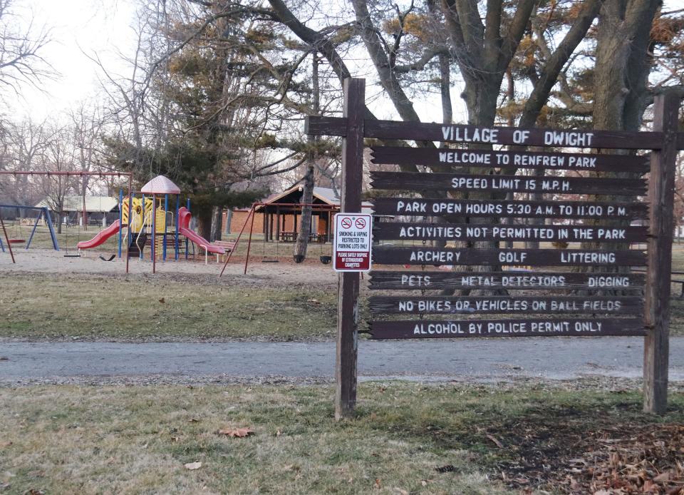 The playground equipment at Renfrew Park in Dwight is scheduled to replaced by new equipment with the help of an OSLAD Grant the village will be receiving.