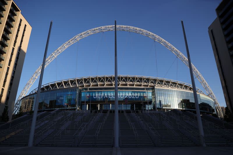 FILE PHOTO: Euro 2020 - General view of Wembley Stadium ahead of the England v Croatia match