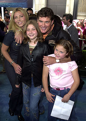 Pamela Bach , David Hasselhoff and family at the Los Angeles premiere of Disney's Atlantis: The Lost Empire