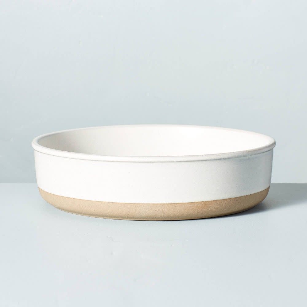 <p><a href="https://go.redirectingat.com?id=74968X1596630&url=https%3A%2F%2Fwww.target.com%2Fp%2F32oz-modern-rim-stoneware-pasta-grain-bowl-sour-cream-hearth-38-hand-8482-with-magnolia%2F-%2FA-84821659&sref=https%3A%2F%2Fwww.housebeautiful.com%2Fshopping%2Fbest-stores%2Fa44689007%2F18-things-designers-always-buy-at-target%2F" rel="nofollow noopener" target="_blank" data-ylk="slk:Shop Now;elm:context_link;itc:0;sec:content-canvas" class="link rapid-noclick-resp">Shop Now</a></p><p>Stoneware Pasta/Grain Bowl, Hearth & Hand™ with Magnolia</p><p>target.com</p><p>$9.99</p>