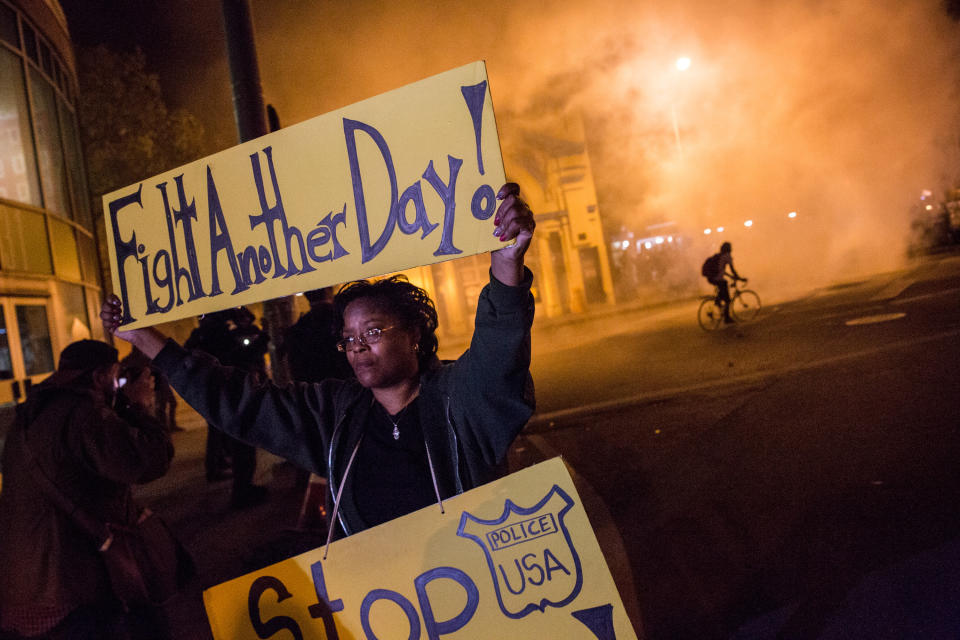 Des émeutes à Baltimore, suite à la mort de Freddie Gray, en 2015.