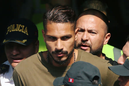 Peruvian soccer player Paolo Guerrero arrives in Lima, Peru May 15, 2018. REUTERS/Guadalupe Pardo