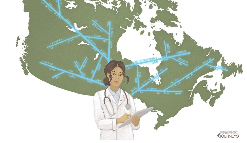 Support for use of health data is conditional on whether the use has public benefits. (Brittany Datchko/Graphic Journeys), Author provided