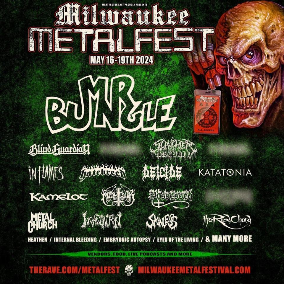 Milwaukee Metal Fest 2024 Lineup Mr. Bungle, Blind Guardian, In Flames