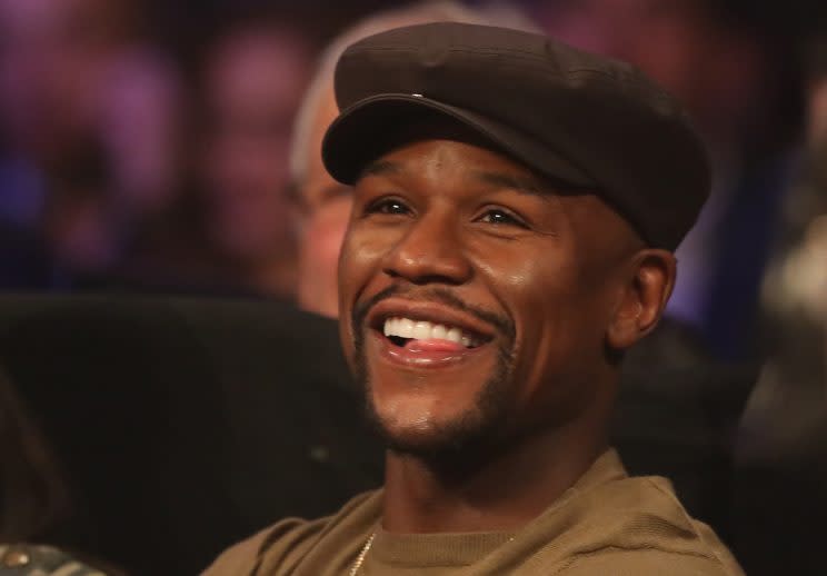 Floyd Mayweather retired in 2015 after going 49-0 in his boxing career, but is considering coming out of retirement to fight Conor McGregor. (Getty Images)