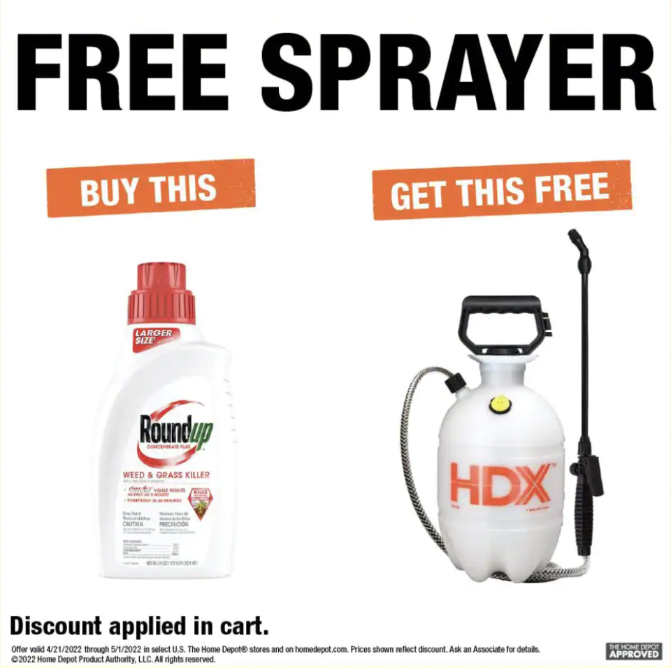 roundup and free sprayer