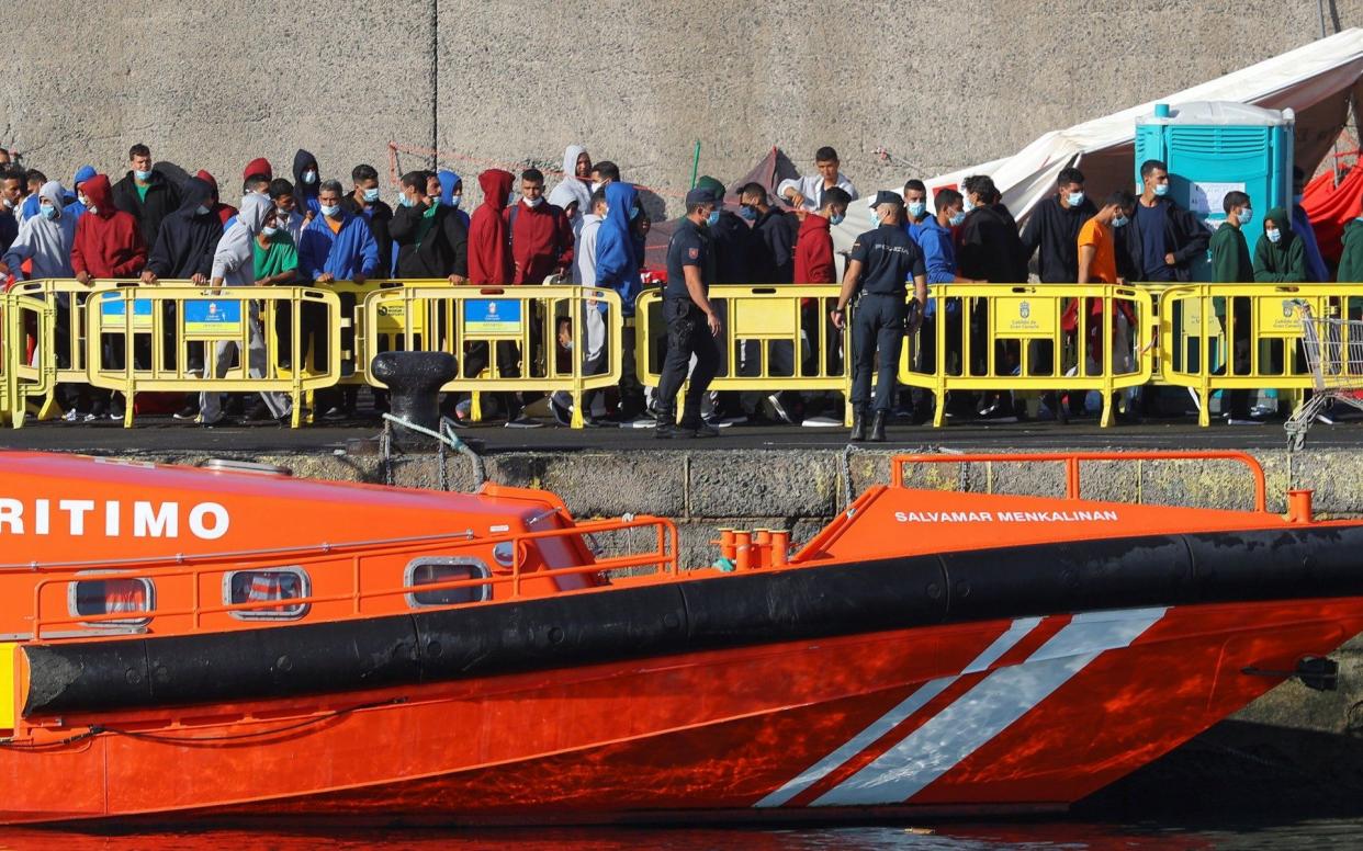 Refugees arriving in Gran Canaria - Elvira Urquijo A/EPA-EFE/Shutterstock