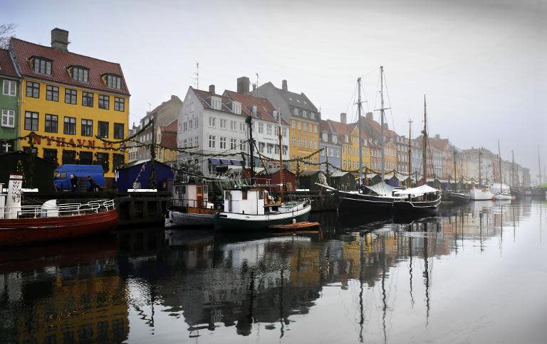 A canal is pictured in the Nyhavn area of Copenhagen, on December 7, 2009