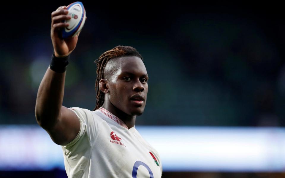 England's Maro Itoje celebrates after victory against Ireland in the Six Nations - Reuters