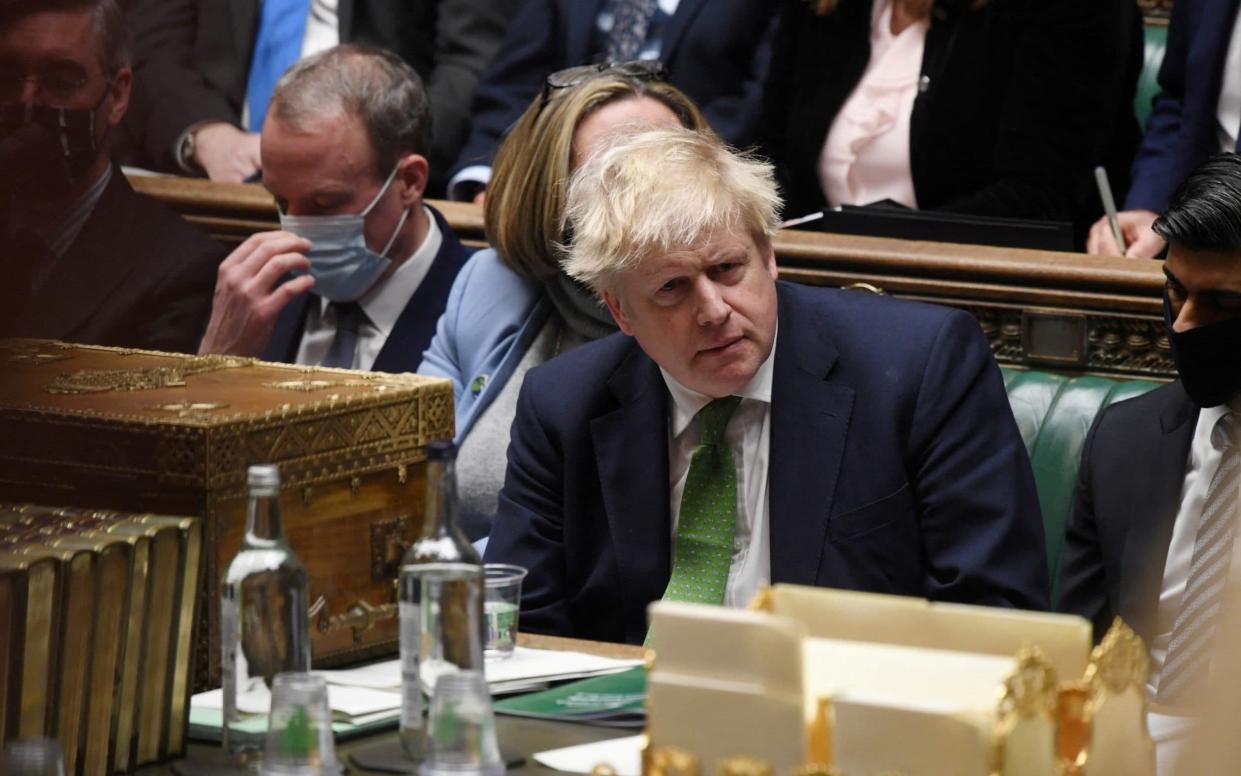 Boris Johnson in the Commons on Wednesday - UK PARLIAMENT/JESSICA TAYLOR