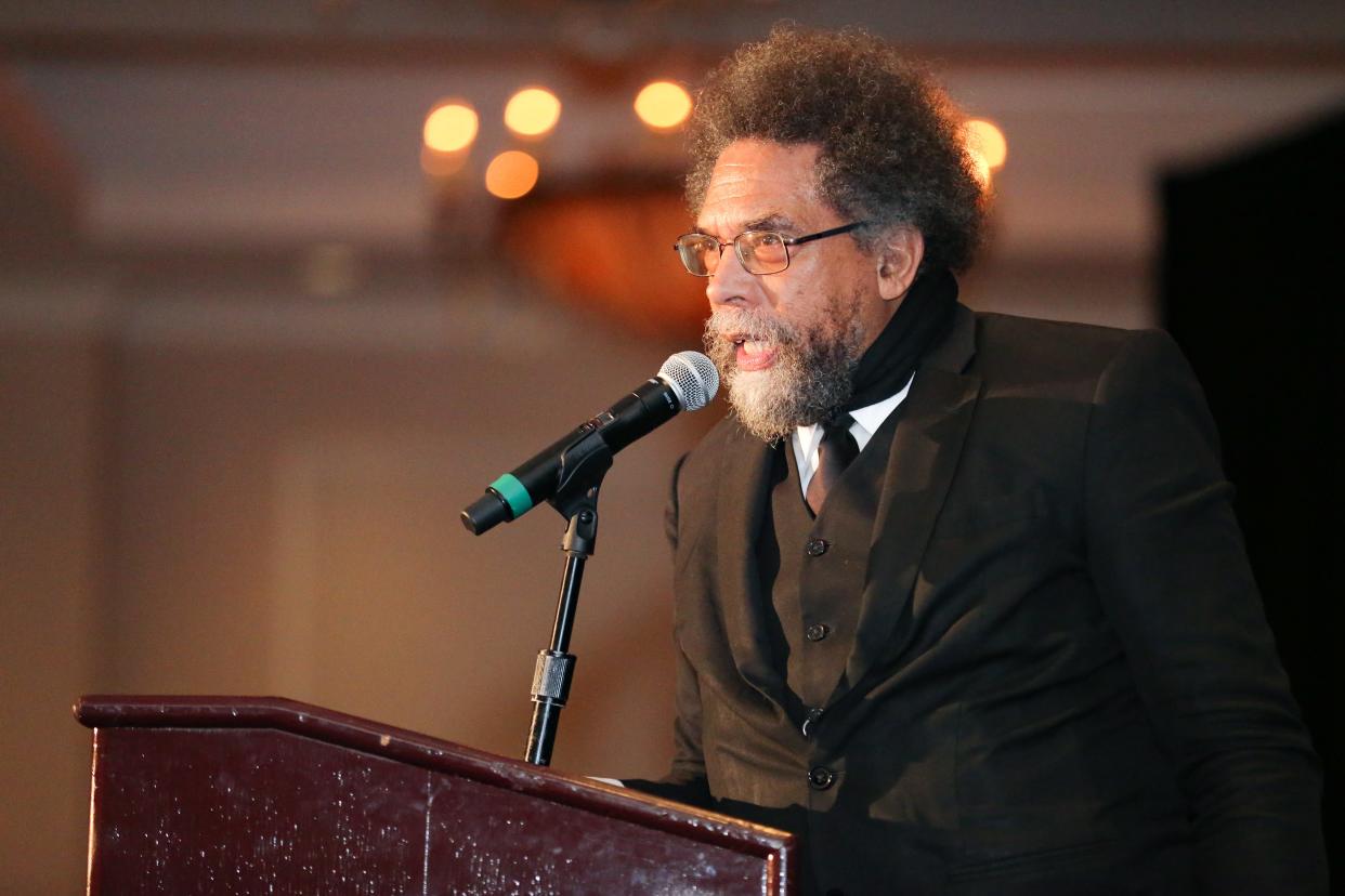 Cornel West, Tulsa native and author, activist and philosopher, speaks at the "No Hate in the Heartland" 50th Anniversary Gala at the Skirvin Hotel in Oklahoma City.