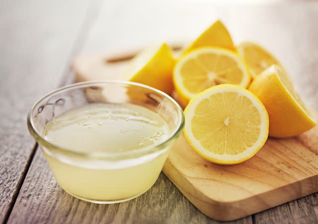 Joshua Resnick/Shutterstock Lemon juice can help lighten skin. Just be careful not to get it in your eyes.