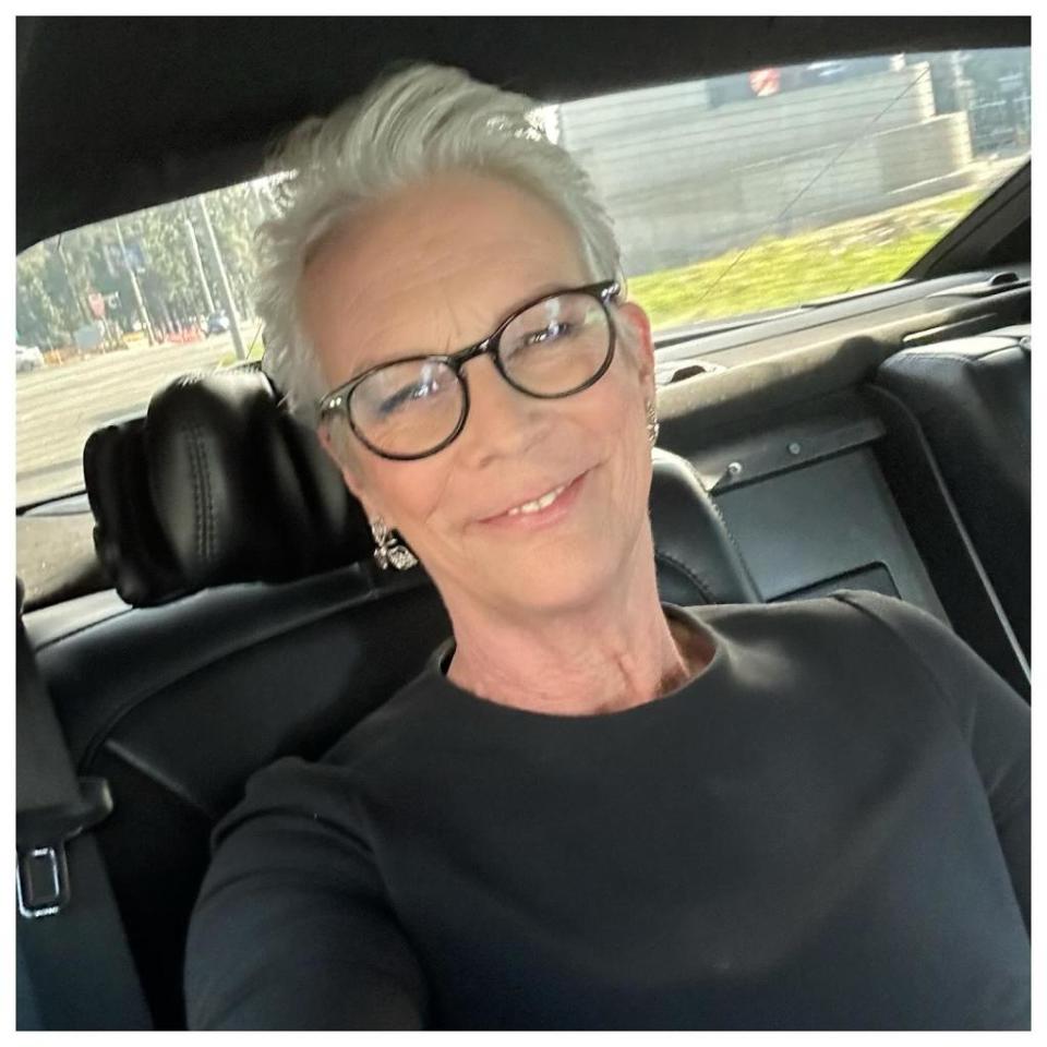 Jamie Lee Curtis took a selfie as she waited for her In-N-Out Burger order after she left the Oscars early. Instagram/Jamie Lee Curtis